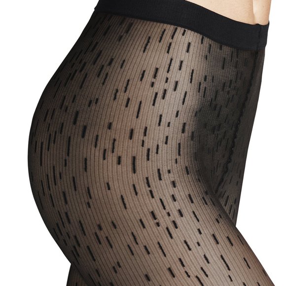 Falke Origin Flaw Ribbed Line Tight in Black Size Medium NWT - Picture 2 of 4